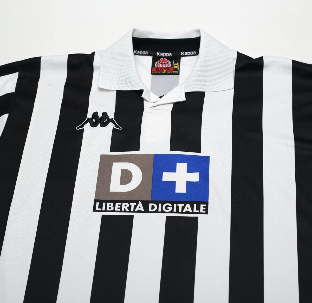 1998/99 ZIDANE #21 Juventus Vintage Kappa Home Football Shirt Jersey (XL)