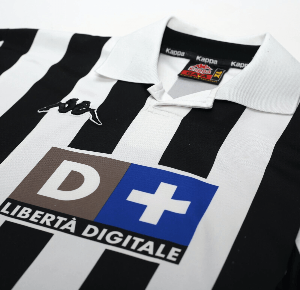 1998/99 ZIDANE #21 Juventus Vintage Kappa Home Football Shirt Jersey (XL)