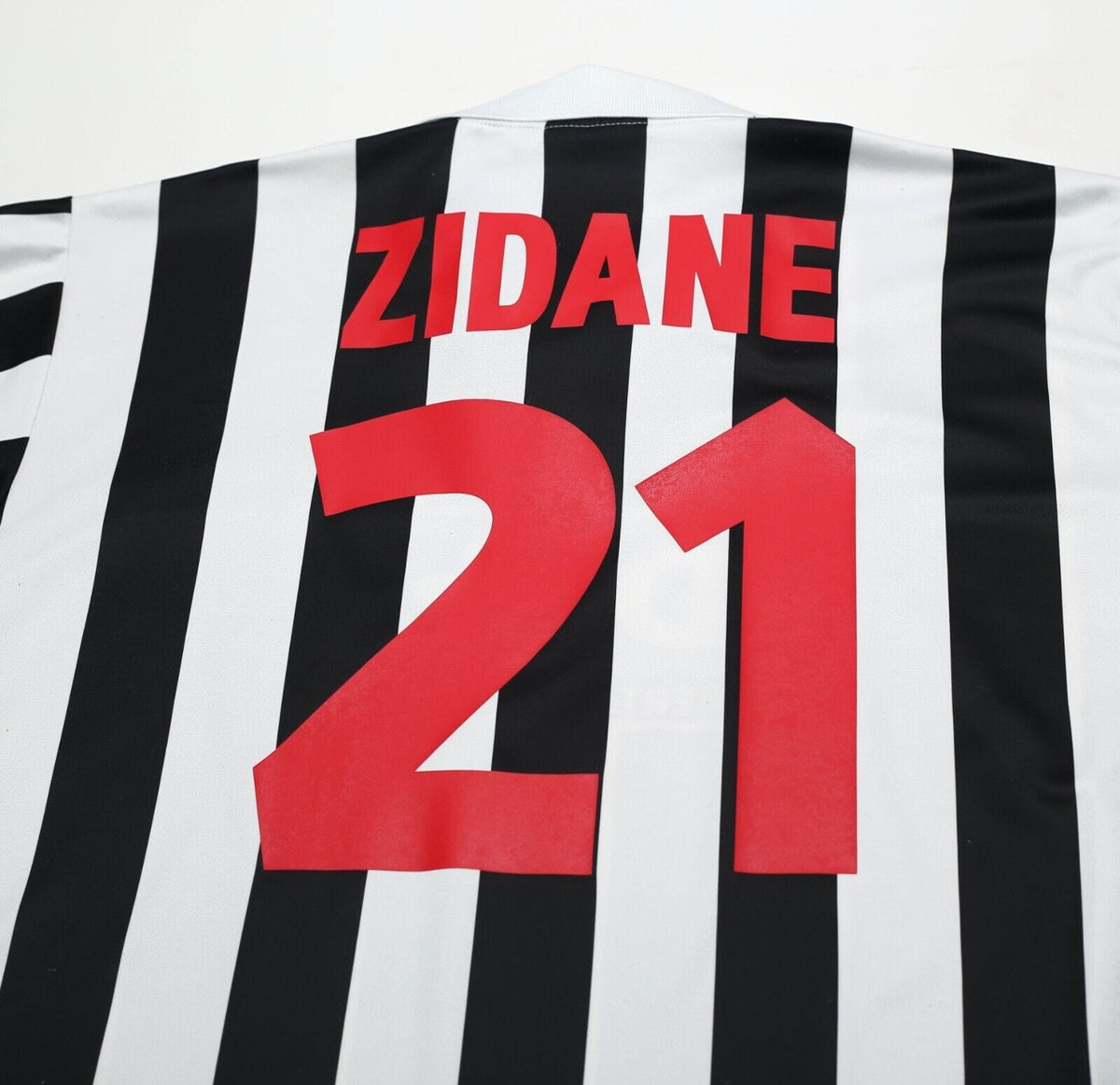 1998/99 ZIDANE #21 Juventus Vintage Kappa Home Football Shirt Jersey (XL)