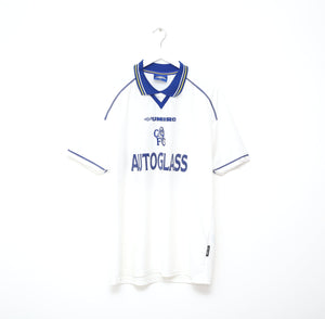 1998/99 ZOLA #25 Chelsea Vintage Umbro Away CUP WINNERS CUP Football Shirt (XL)