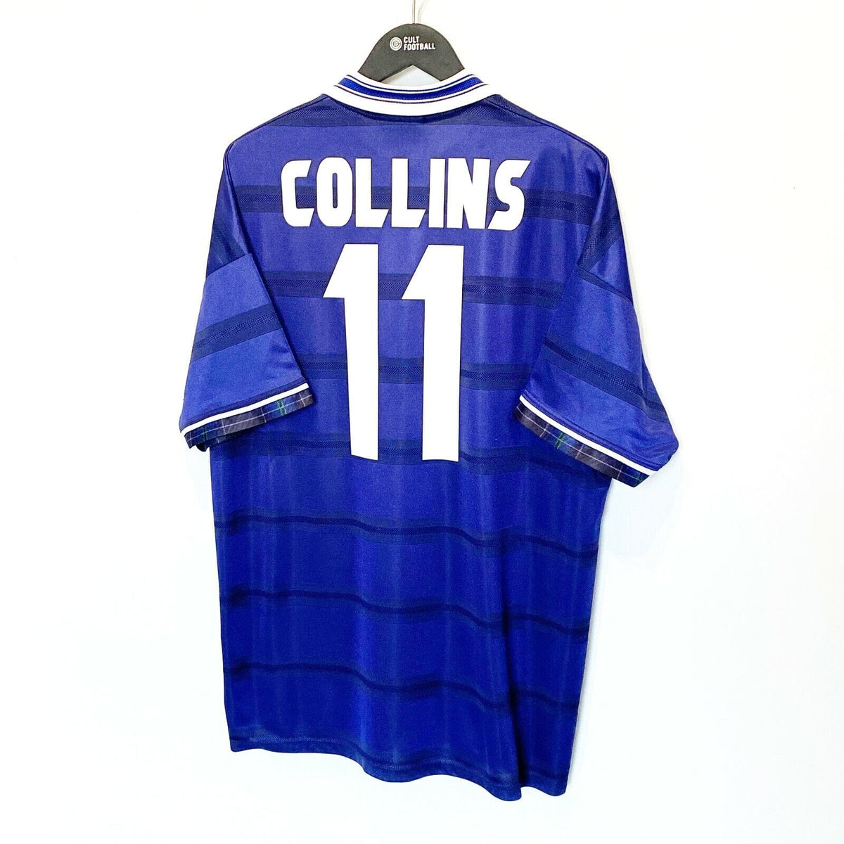 1998 COLLINS #11 Scotland World Cup 98 Vintage Umbro Home Football Shirt (XXL)