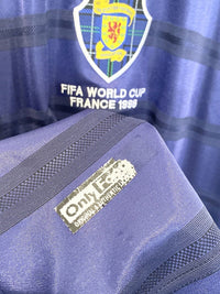 1998 COLLINS #11 Scotland World Cup 98 Vintage Umbro Home Football Shirt (XXL)