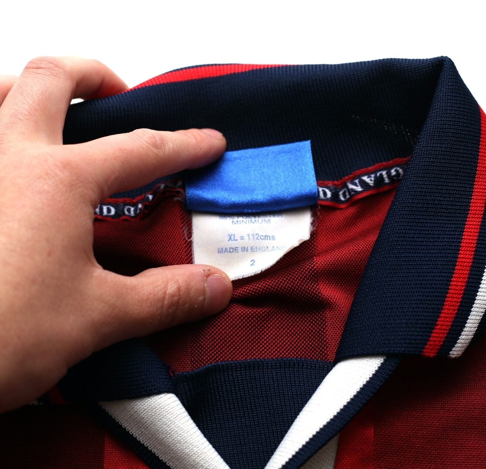 1998 McMANAMAN #11 England Vintage Umbro Away Football Shirt (XL) Player Spec