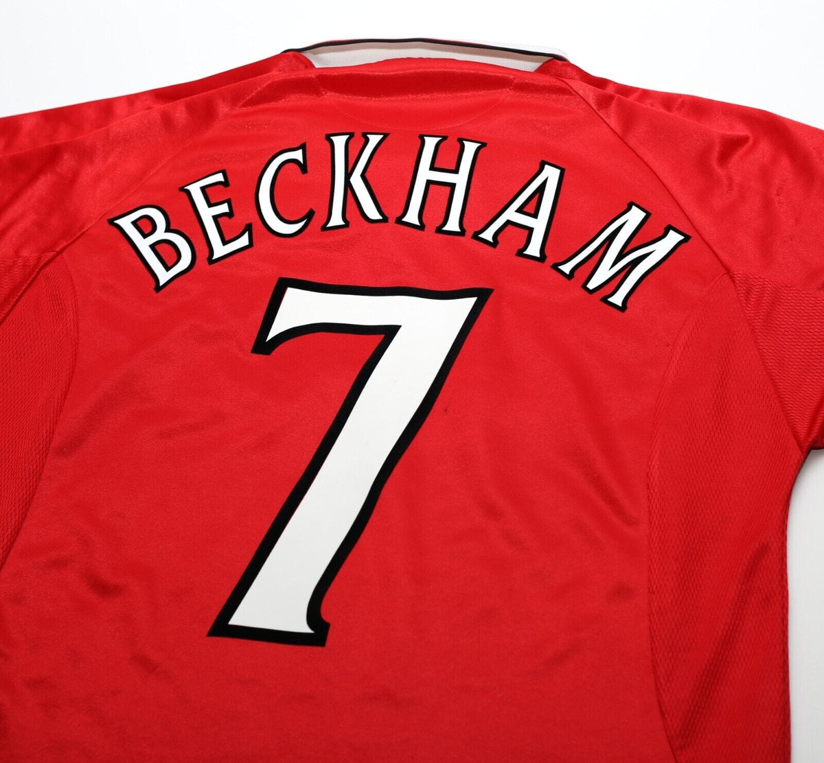 1999/00 BECKHAM #7 Manchester United Vintage Umbro CL Winners Football Shirt M/L