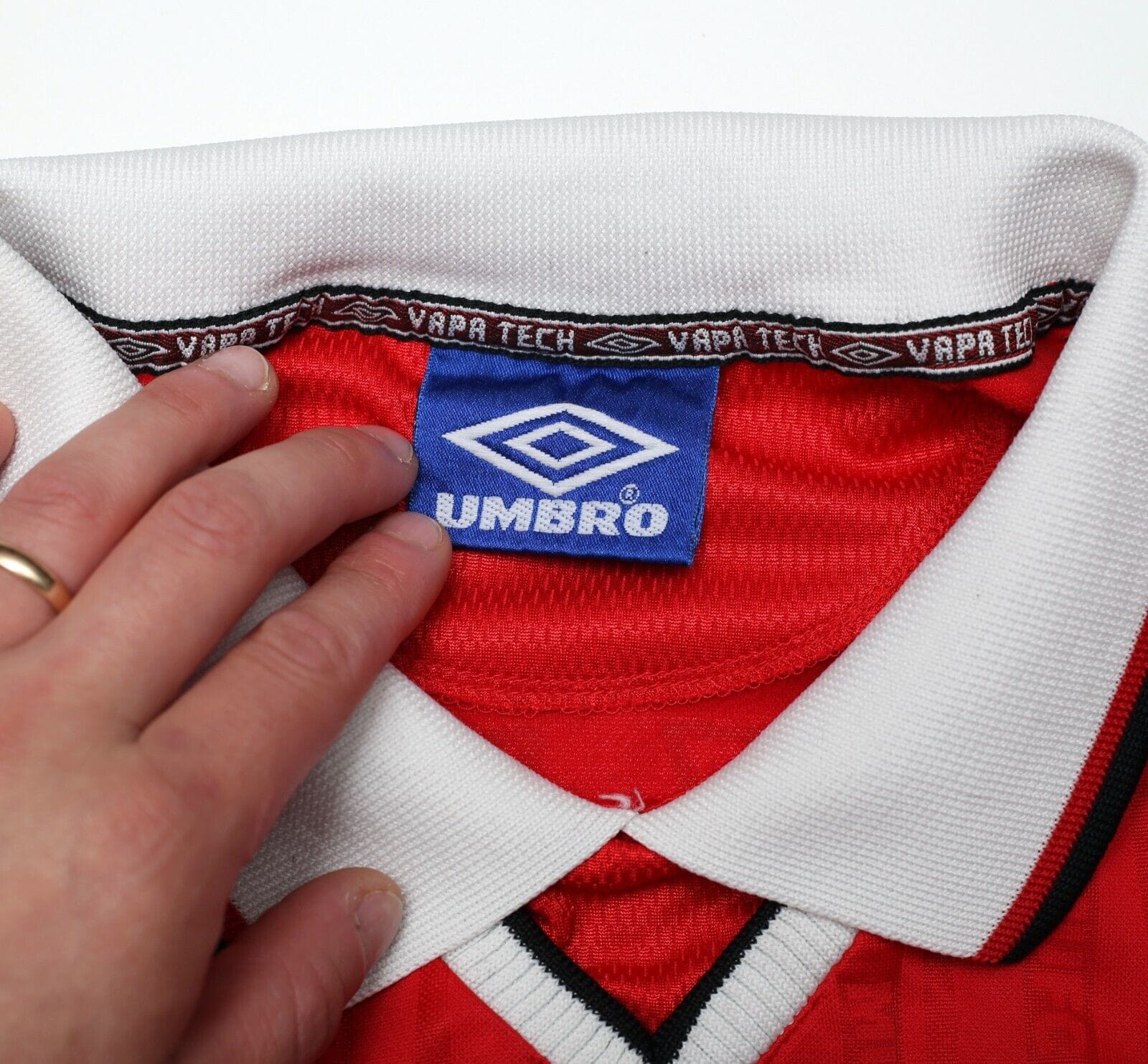 1999/00 BECKHAM #7 Manchester United Vintage Umbro CL Winners Football Shirt M/L