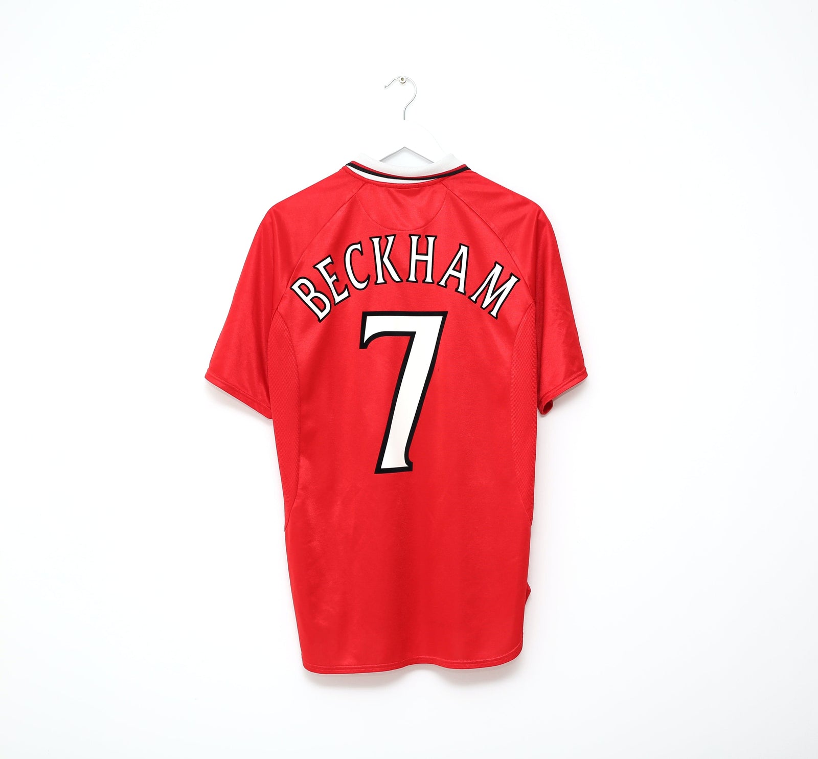 1999/00 BECKHAM #7 Manchester United Vintage Umbro CL Winners Football Shirt M/L