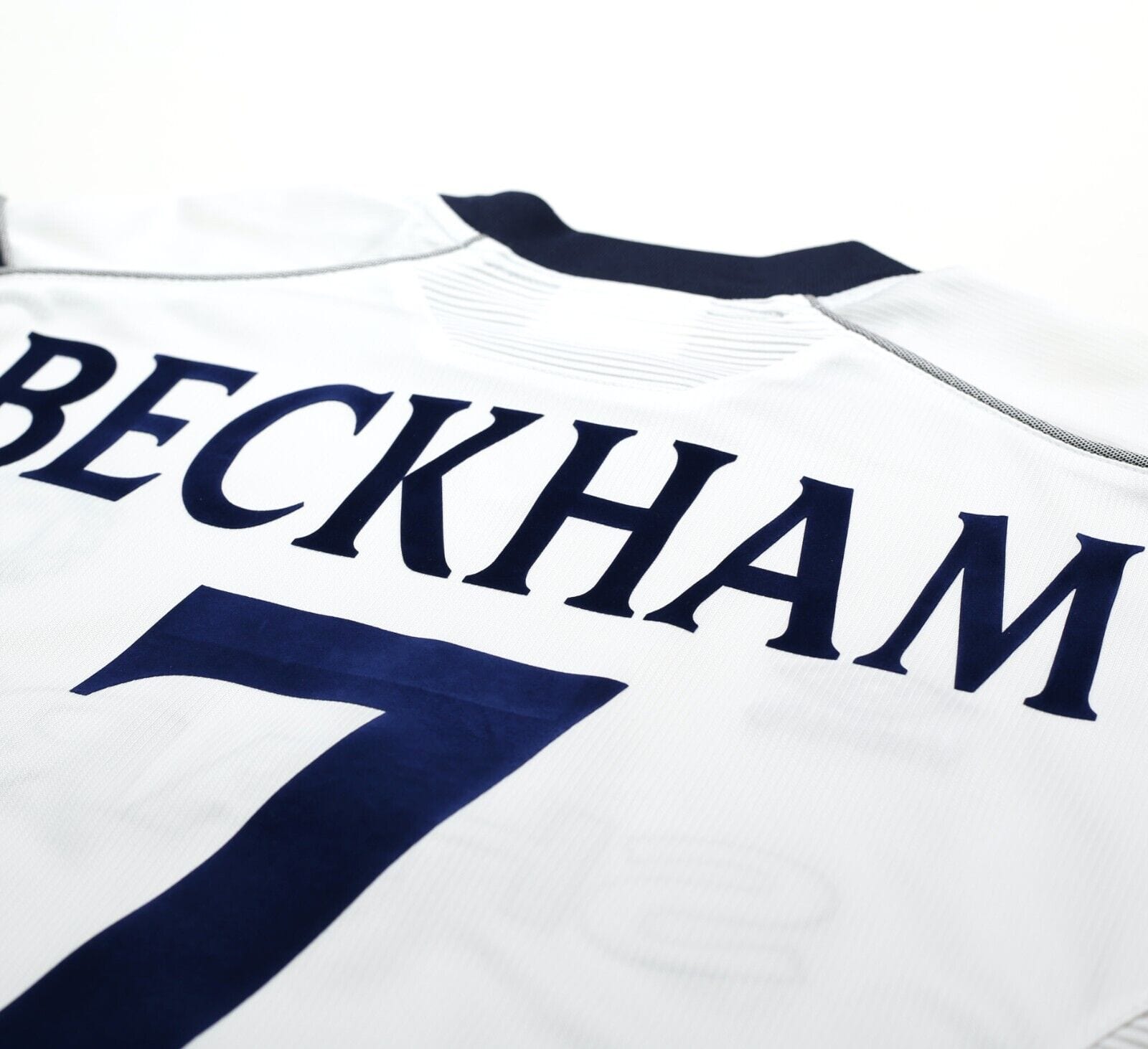 1999/00 BECKHAM #7 Manchester United Vintage Umbro Third UCL Football Shirt (L)