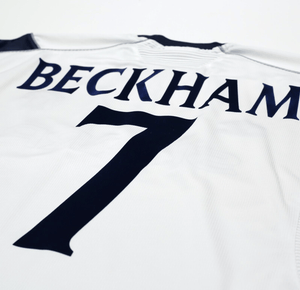 1999/00 BECKHAM #7 Manchester United Vintage Umbro UCL Football Shirt (L)