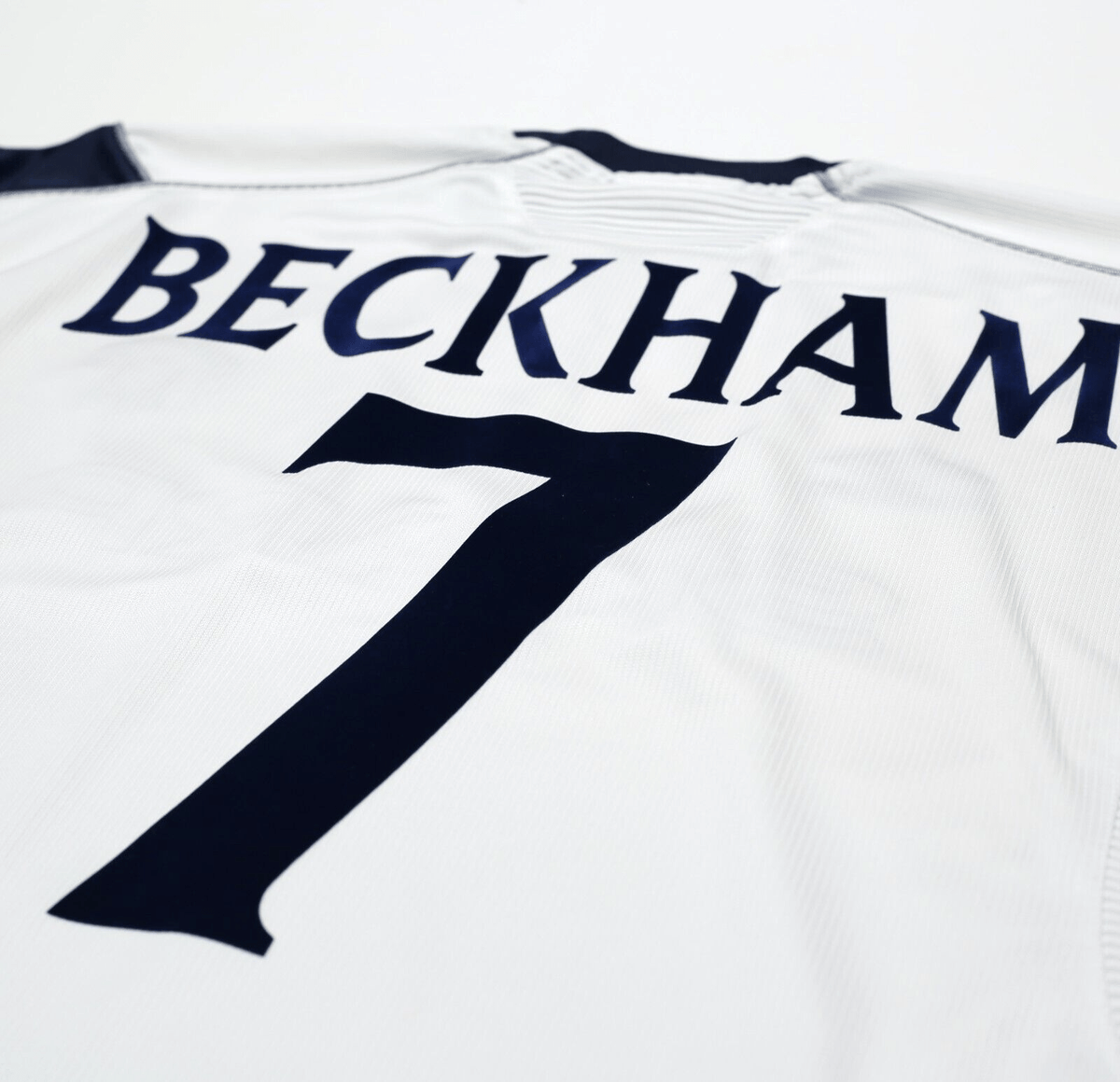 1999/00 BECKHAM #7 Manchester United Vintage Umbro UCL Football Shirt (L)