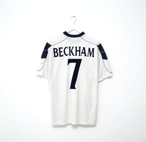 1999/00 BECKHAM #7 Manchester United Vintage Umbro UCL Football Shirt (L)