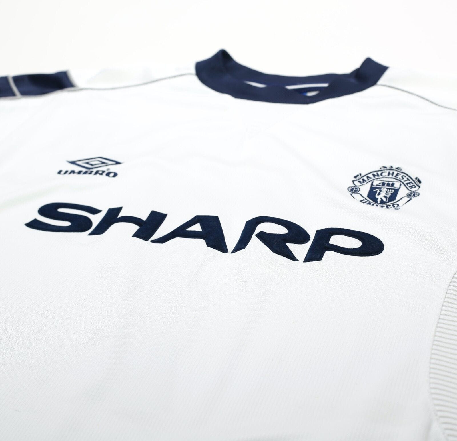 1999/00 BECKHAM #7 Manchester United Vintage Umbro UCL Football Shirt (M)