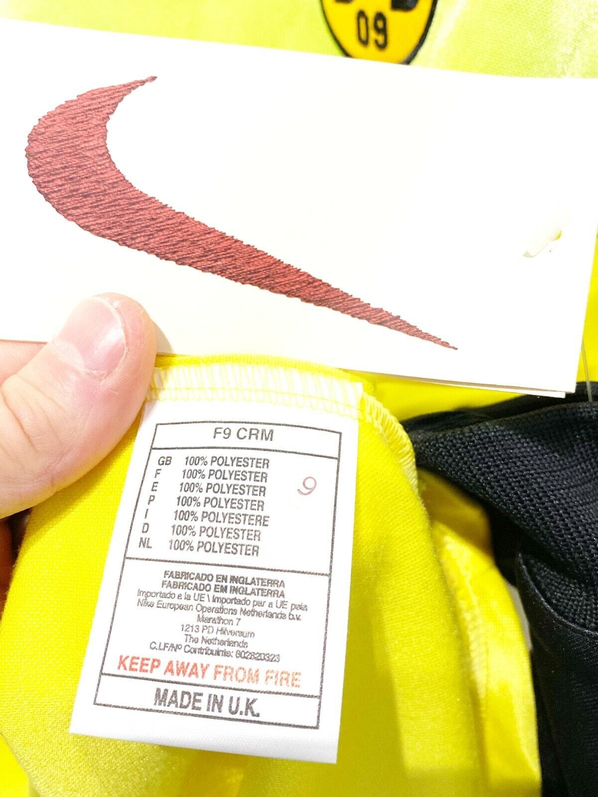 1999/00 BORUSSIA DORTMUND Vintage Nike GK Football Shirt PLAYER ISSUE (XL) BNWT