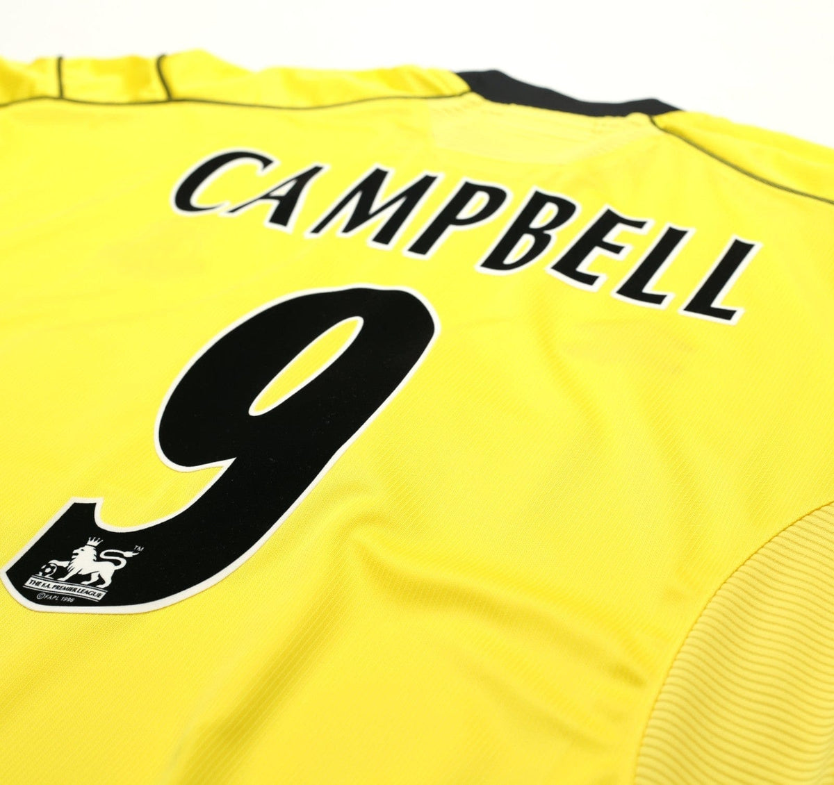 1999/00 CAMPBELL #9 Everton Vintage Umbro Away Football Shirt (XL)