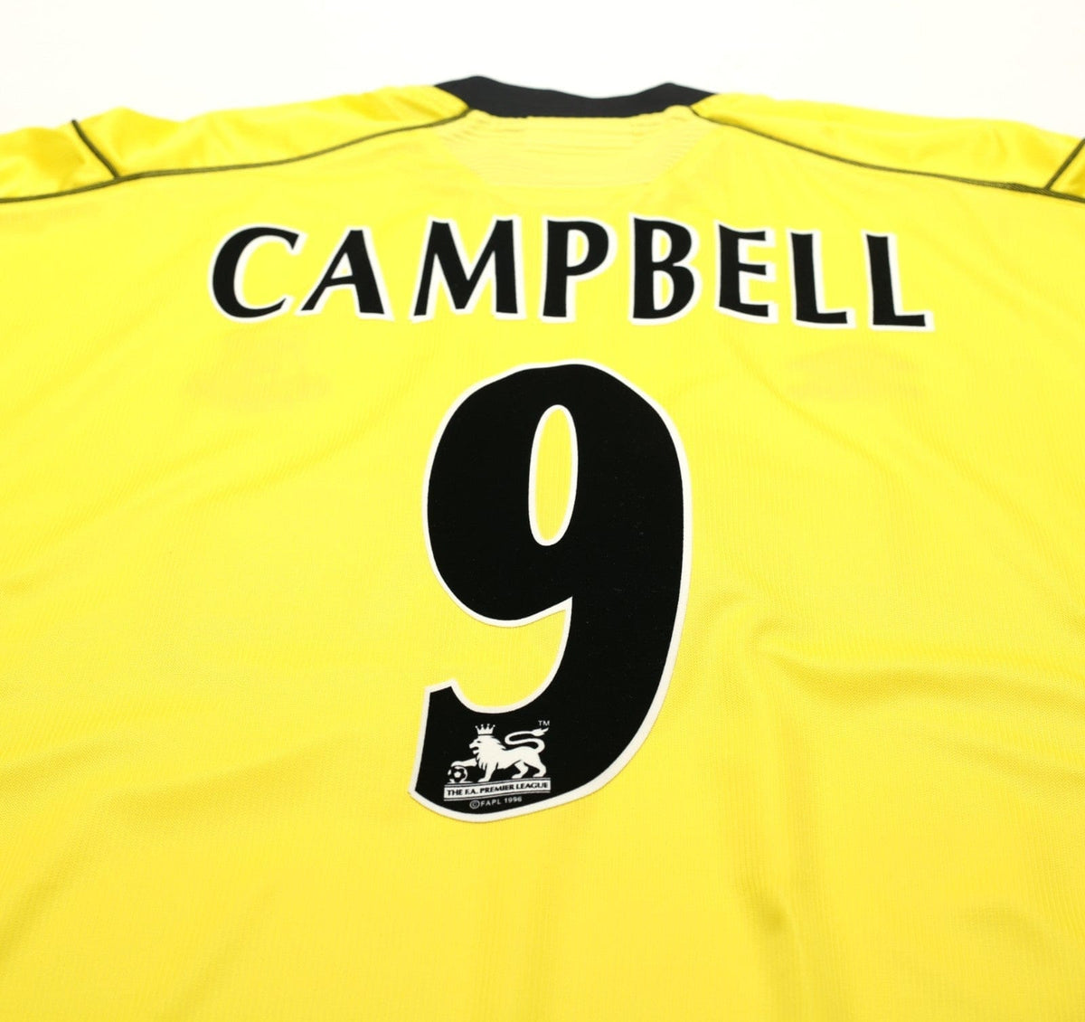 1999/00 CAMPBELL #9 Everton Vintage Umbro Away Football Shirt (XL)