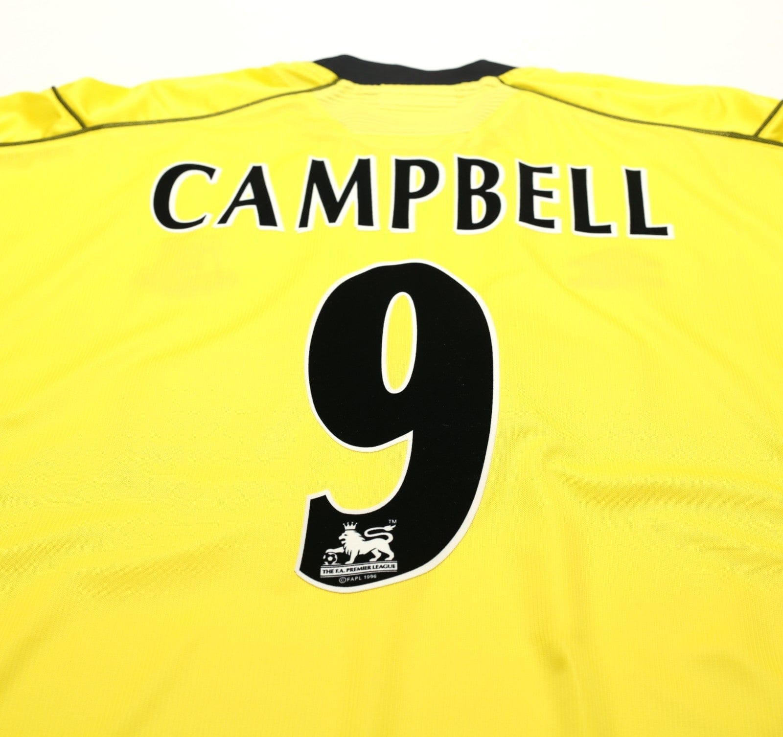 1999/00 CAMPBELL #9 Everton Vintage Umbro Away Football Shirt (XL)