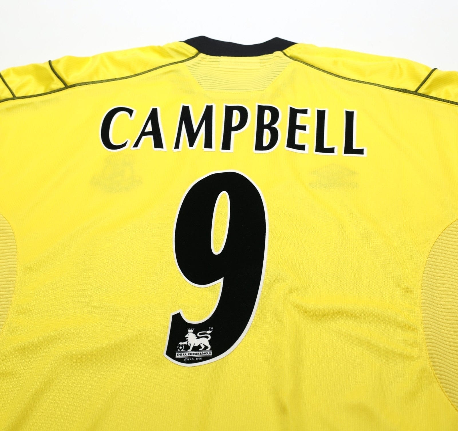 1999/00 CAMPBELL #9 Everton Vintage Umbro Away Football Shirt (XL)