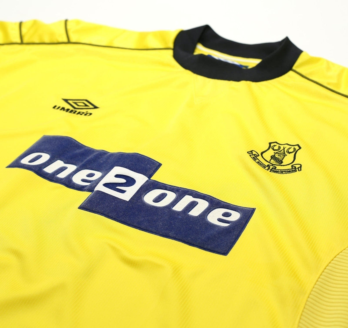 1999/00 CAMPBELL #9 Everton Vintage Umbro Away Football Shirt (XL)