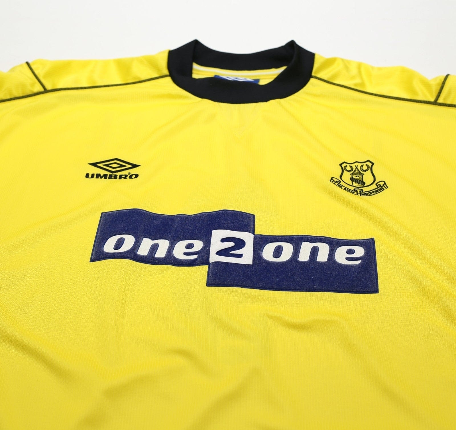 1999/00 CAMPBELL #9 Everton Vintage Umbro Away Football Shirt (XL)