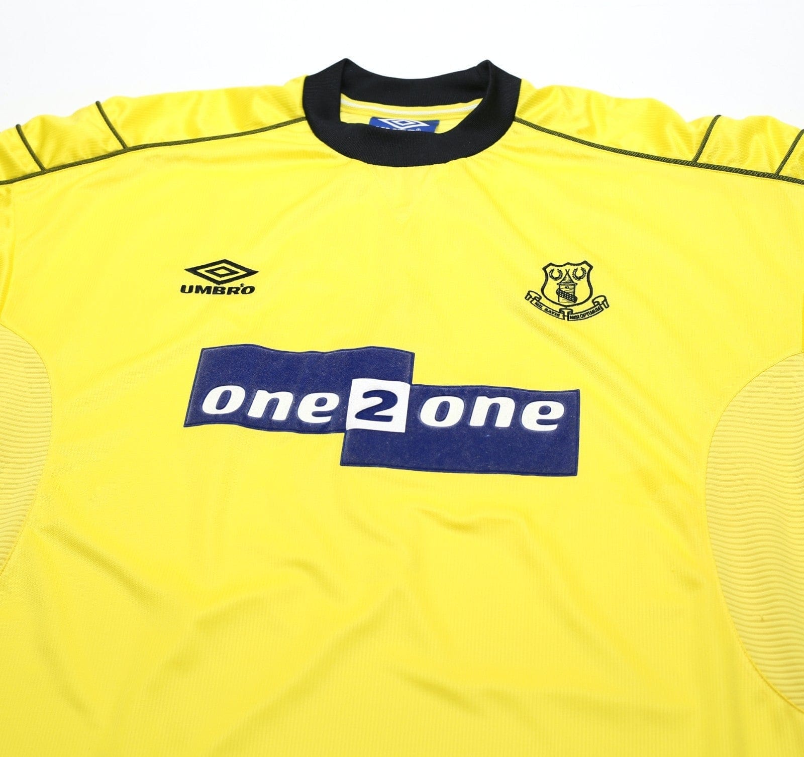 1999/00 CAMPBELL #9 Everton Vintage Umbro Away Football Shirt (XL)