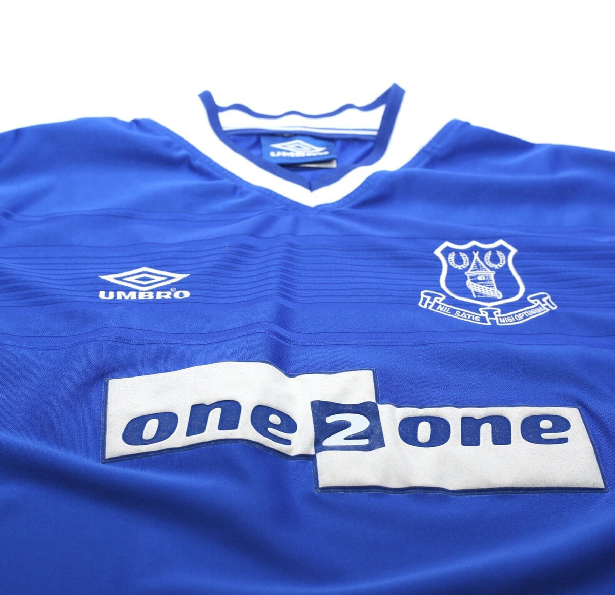 1999/00 CAMPBELL #9 Everton Vintage Umbro Football Shirt Jersey (XL)