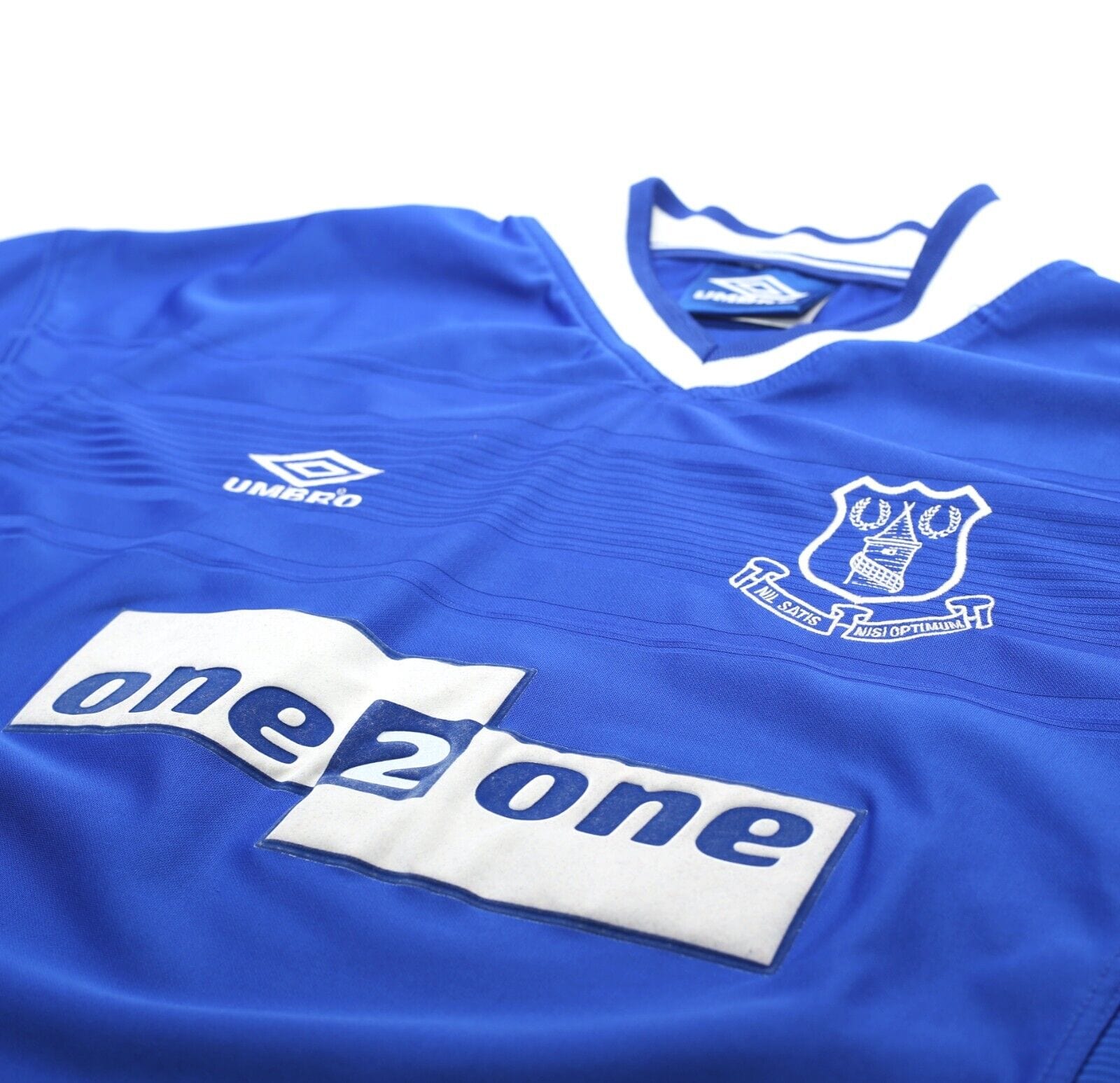 1999/00 CAMPBELL #9 Everton Vintage Umbro Football Shirt Jersey (XL)