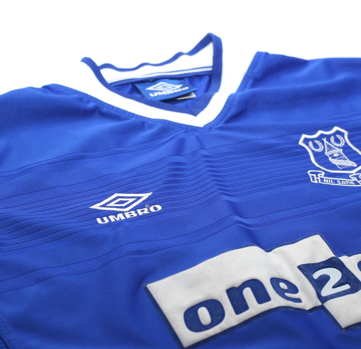 1999/00 CAMPBELL #9 Everton Vintage Umbro Football Shirt Jersey (XL)