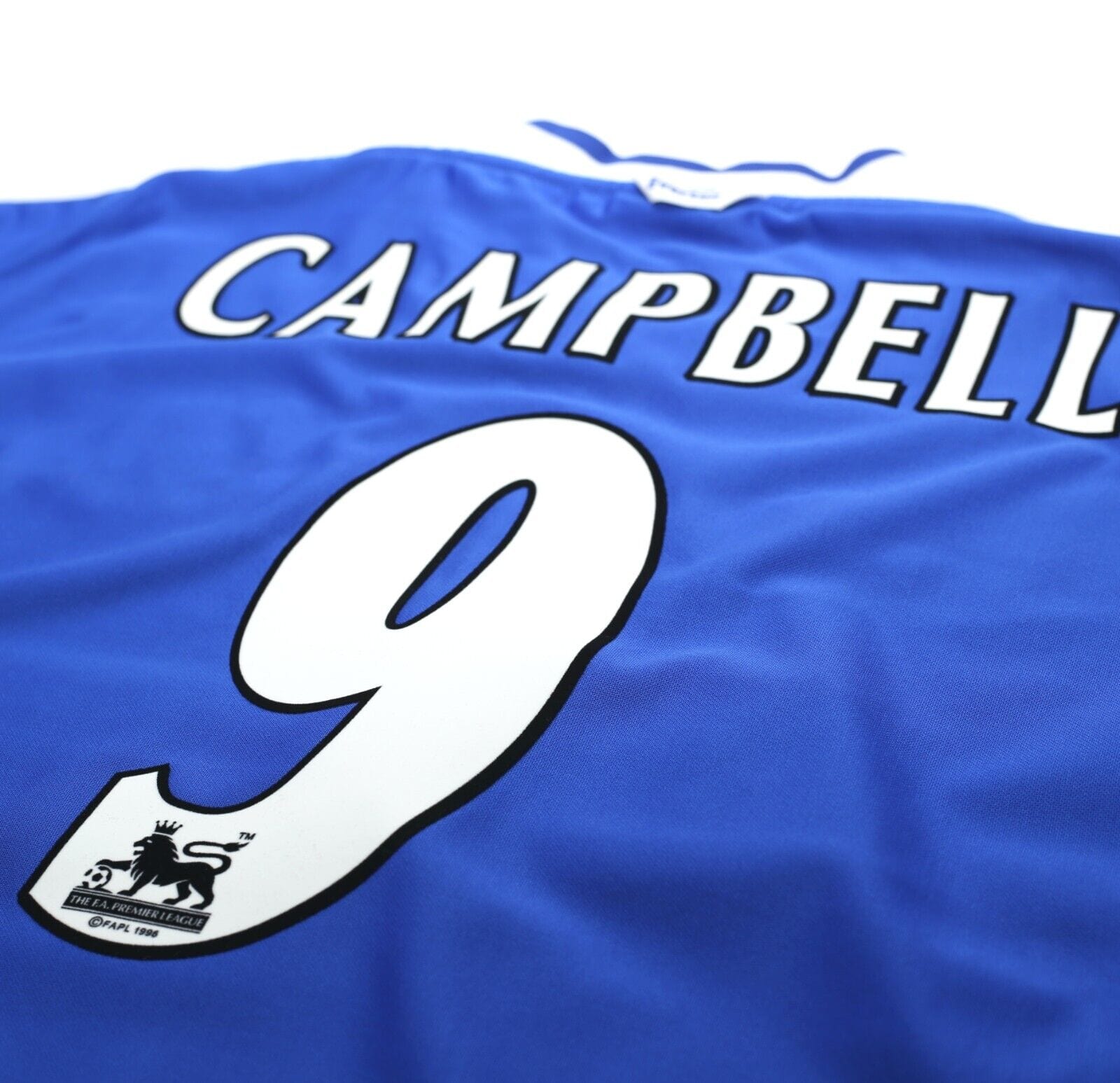 1999/00 CAMPBELL #9 Everton Vintage Umbro Football Shirt Jersey (XL)