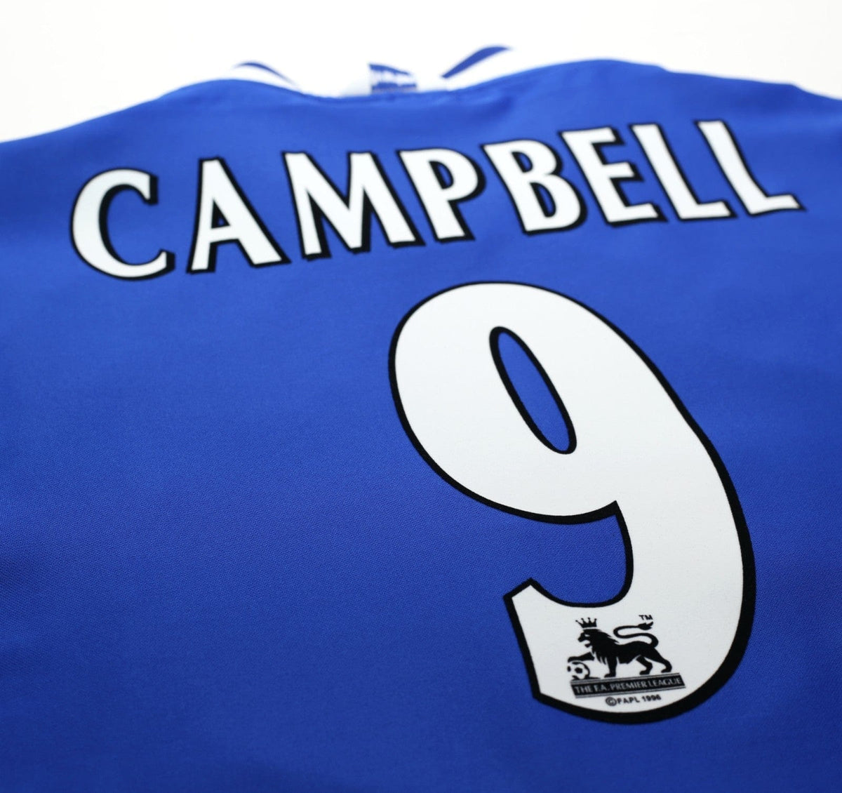 1999/00 CAMPBELL #9 Everton Vintage Umbro Home Football Shirt (XL)
