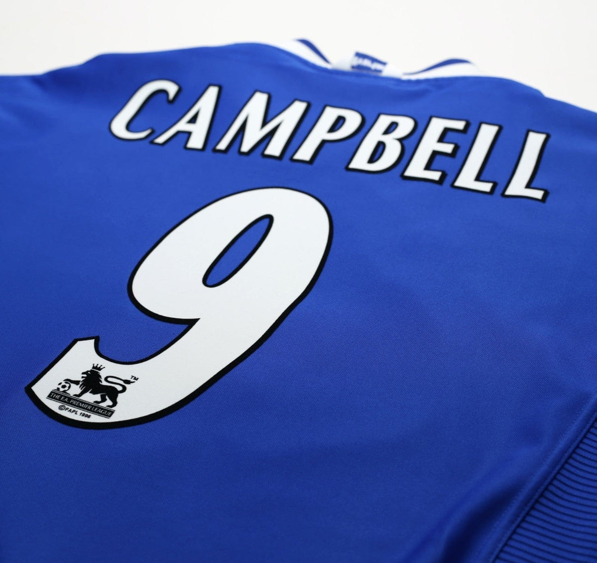 1999/00 CAMPBELL #9 Everton Vintage Umbro Home Football Shirt (XL)