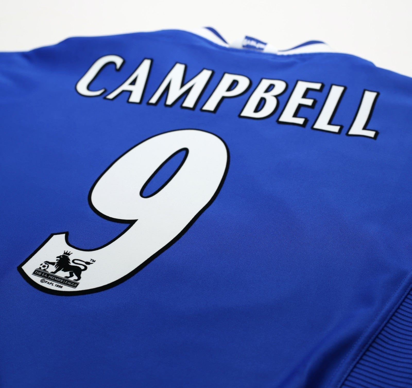 1999/00 CAMPBELL #9 Everton Vintage Umbro Home Football Shirt (XL)