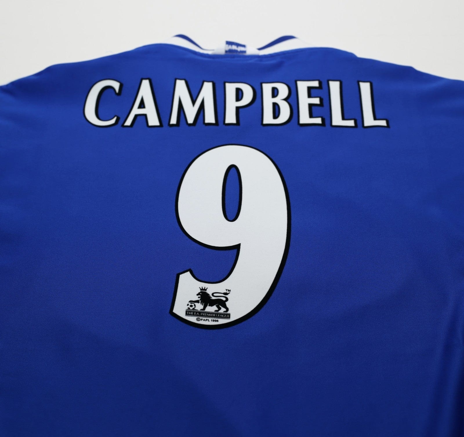 1999/00 CAMPBELL #9 Everton Vintage Umbro Home Football Shirt (XL)