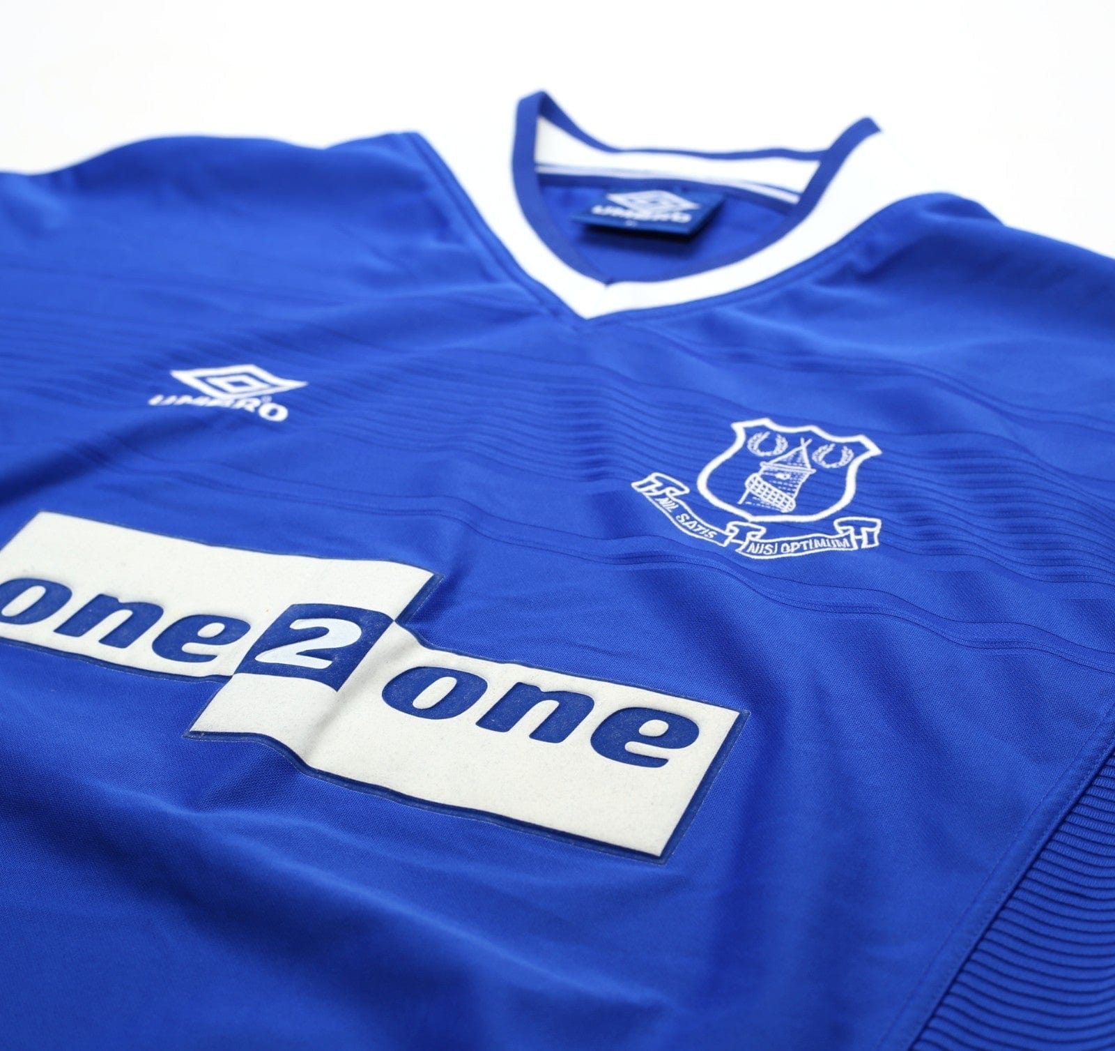 1999/00 CAMPBELL #9 Everton Vintage Umbro Home Football Shirt (XL)
