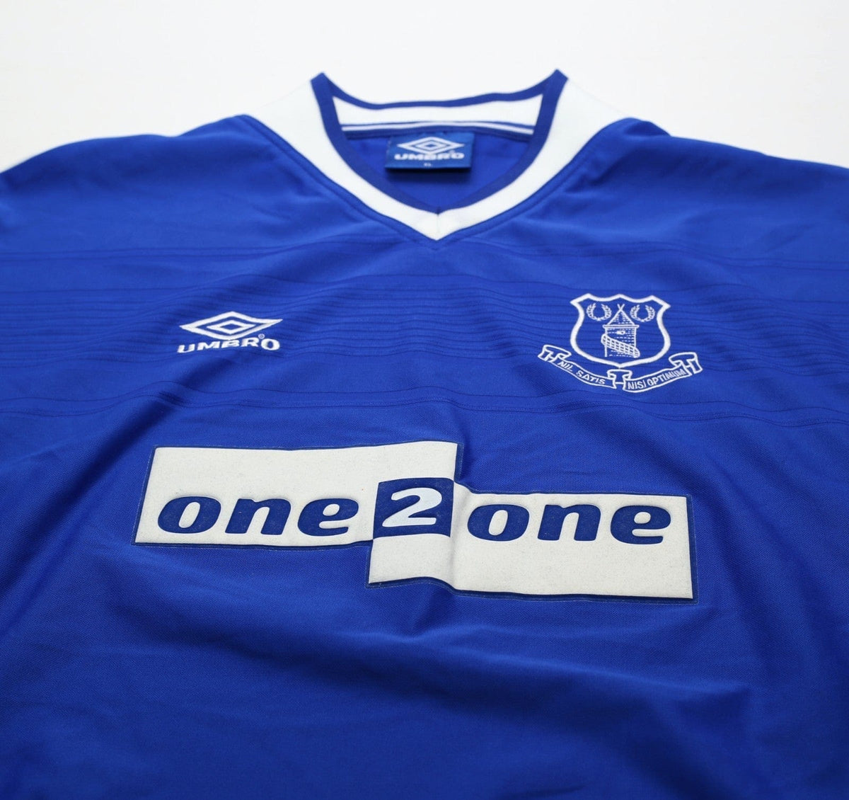 1999/00 CAMPBELL #9 Everton Vintage Umbro Home Football Shirt (XL)