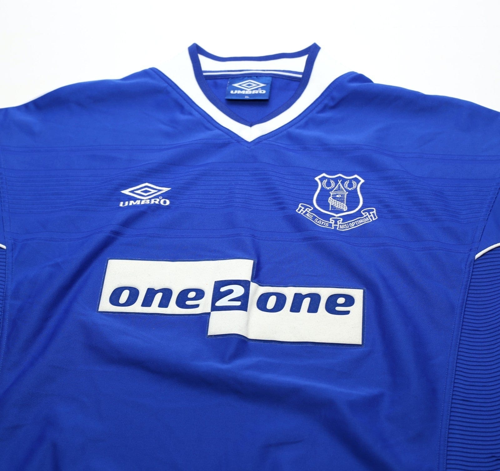 1999/00 CAMPBELL #9 Everton Vintage Umbro Home Football Shirt (XL)