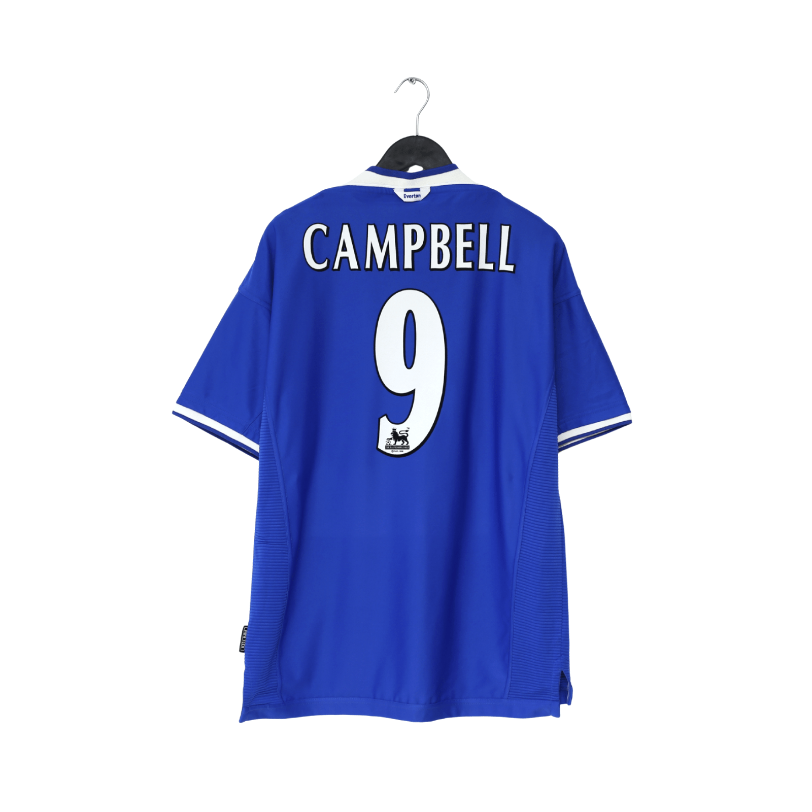 1999/00 CAMPBELL #9 Everton Vintage Umbro Home Football Shirt (XL)