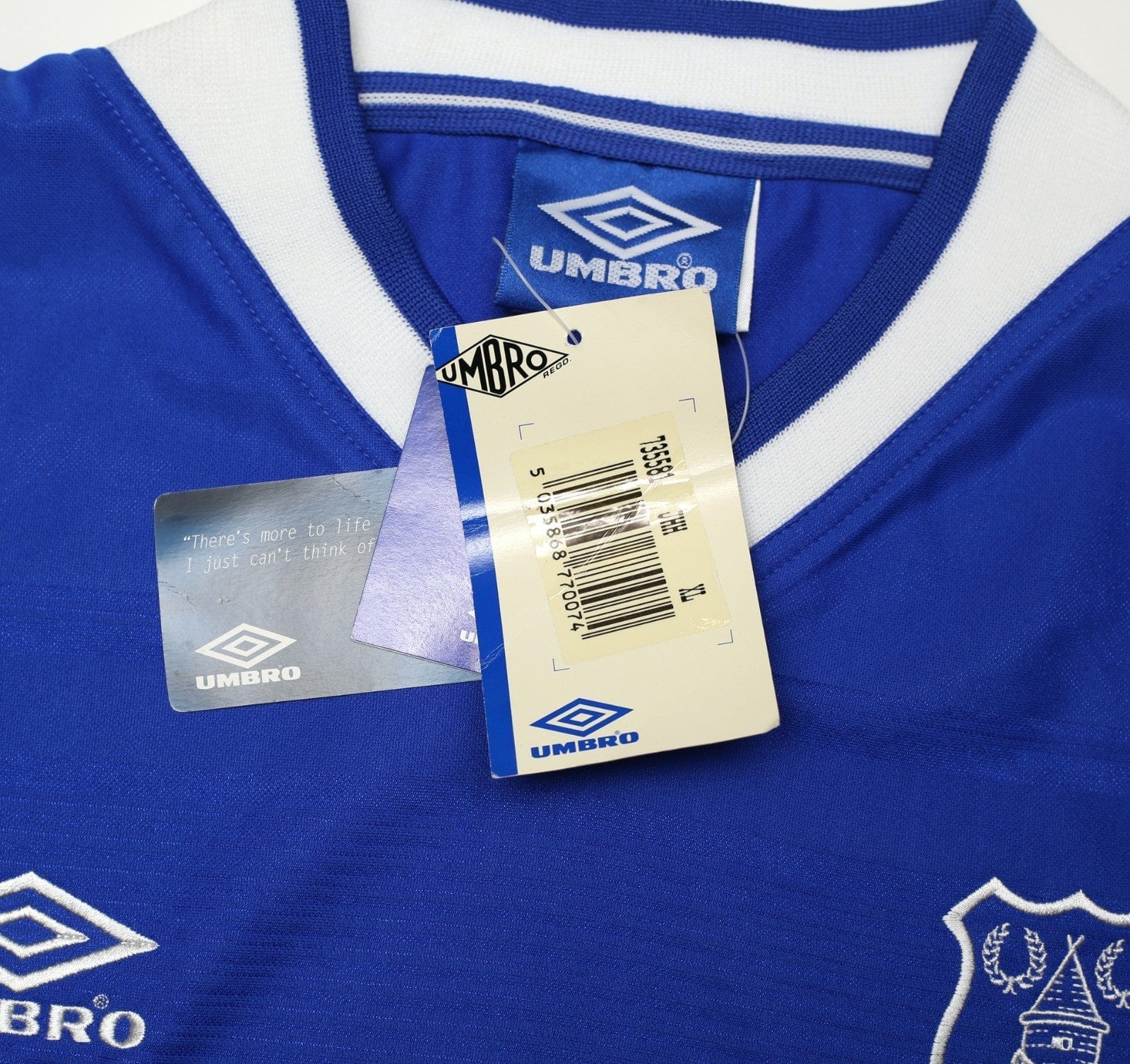 1999/00 CAMPBELL #9 Everton Vintage Umbro Home Football Shirt (XL) BNWT