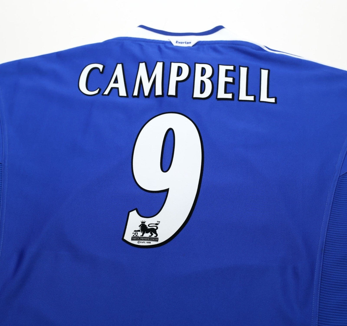 1999/00 CAMPBELL #9 Everton Vintage Umbro Home Football Shirt (XL) BNWT
