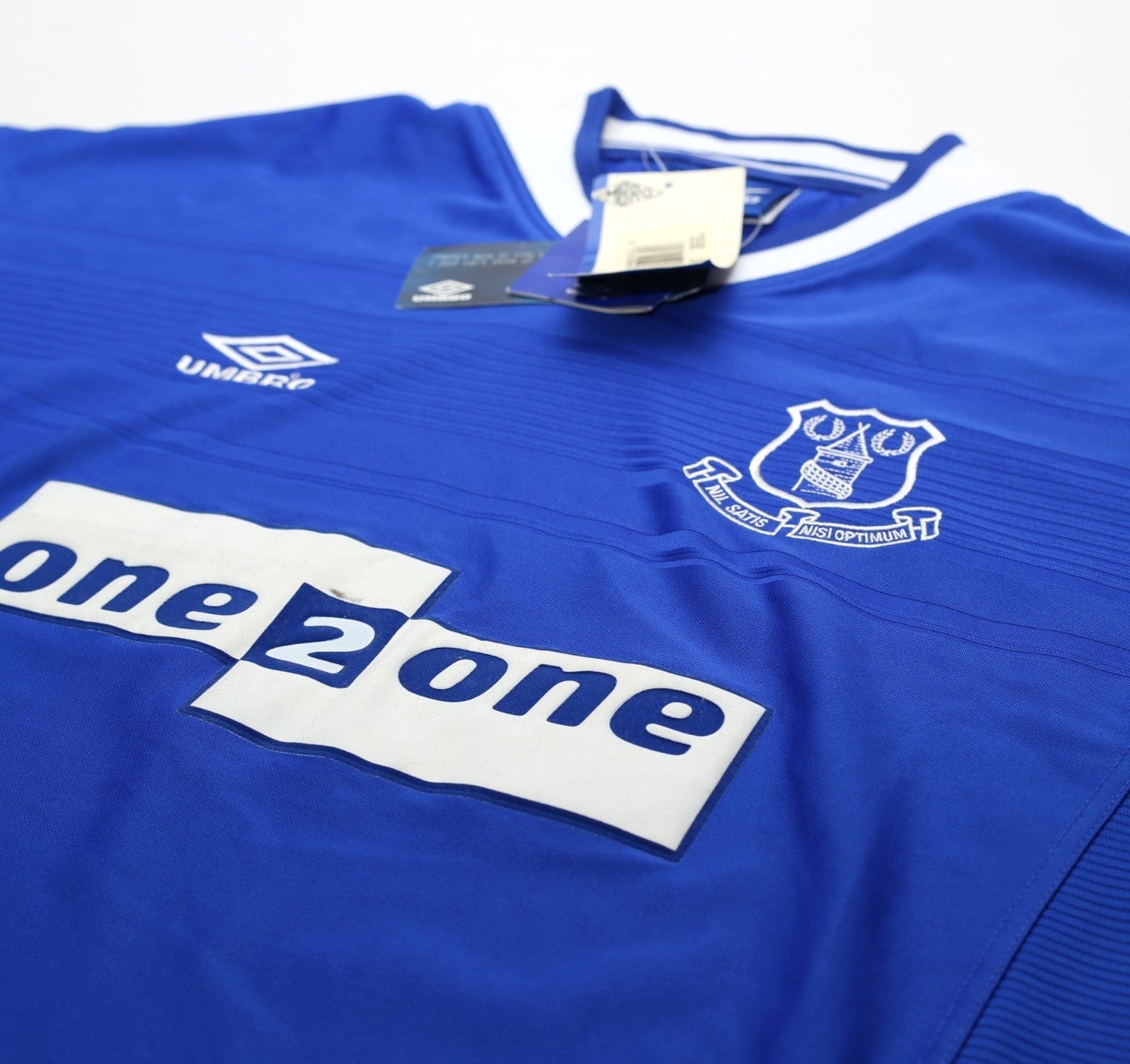1999/00 CAMPBELL #9 Everton Vintage Umbro Home Football Shirt (XL) BNWT