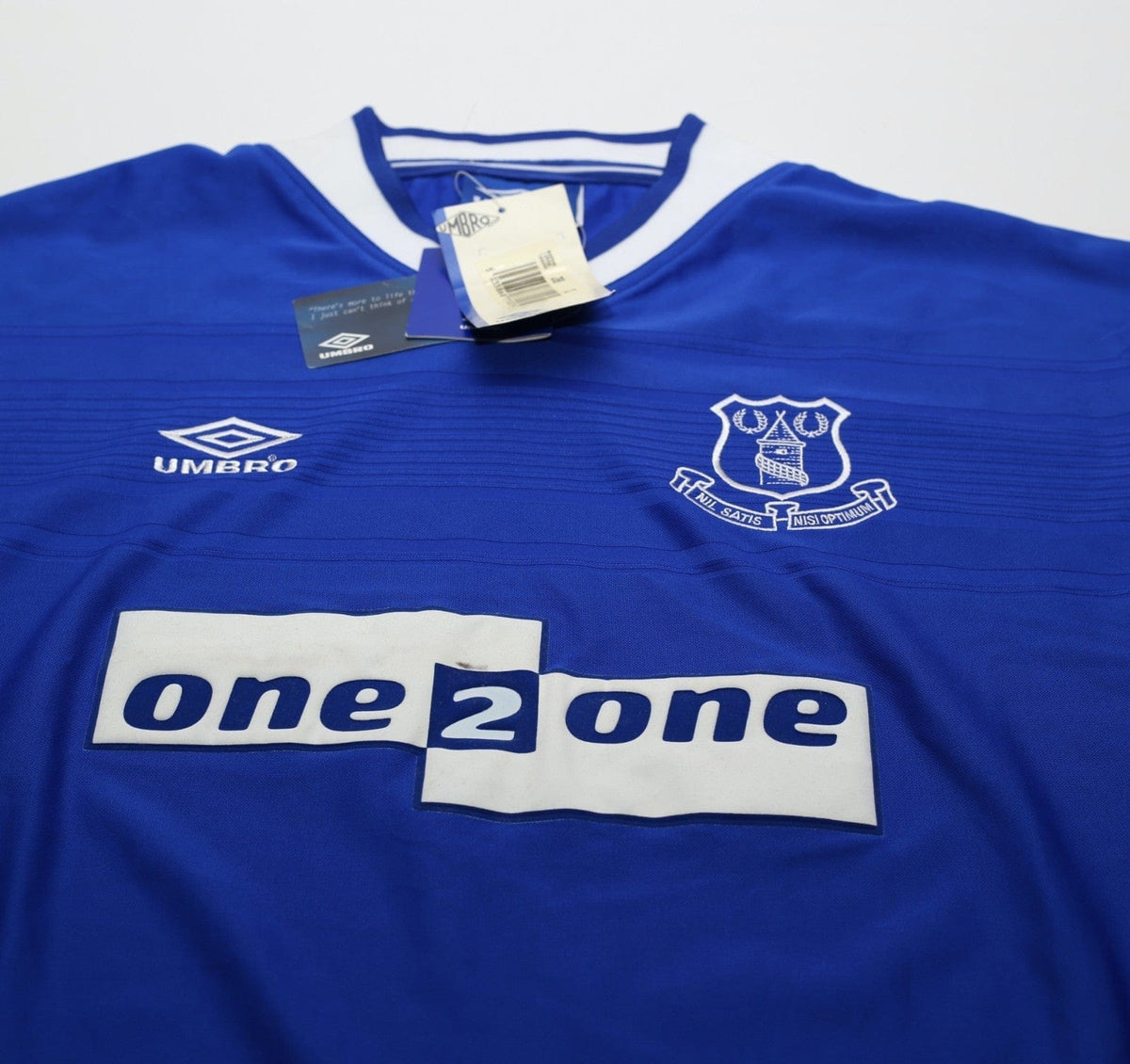 1999/00 CAMPBELL #9 Everton Vintage Umbro Home Football Shirt (XL) BNWT