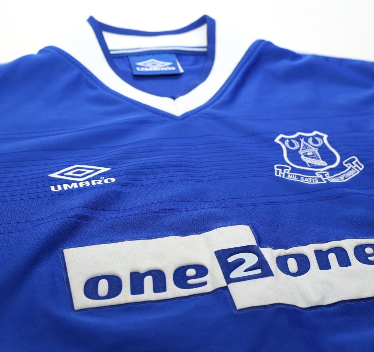 1999/00 CAMPBELL #9 Everton Vintage Umbro Home Football Shirt (XXL)