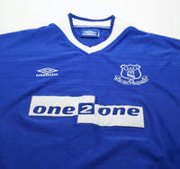 1999/00 CAMPBELL #9 Everton Vintage Umbro Home Football Shirt (XXL)