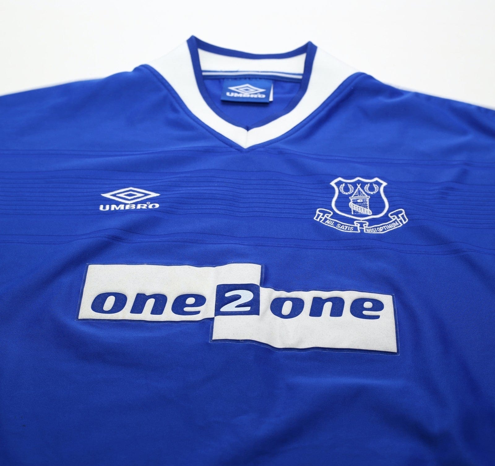 1999/00 CAMPBELL #9 Everton Vintage Umbro Home Football Shirt (XXL)