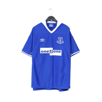 1999/00 CAMPBELL #9 Everton Vintage Umbro Home Football Shirt (XXL)