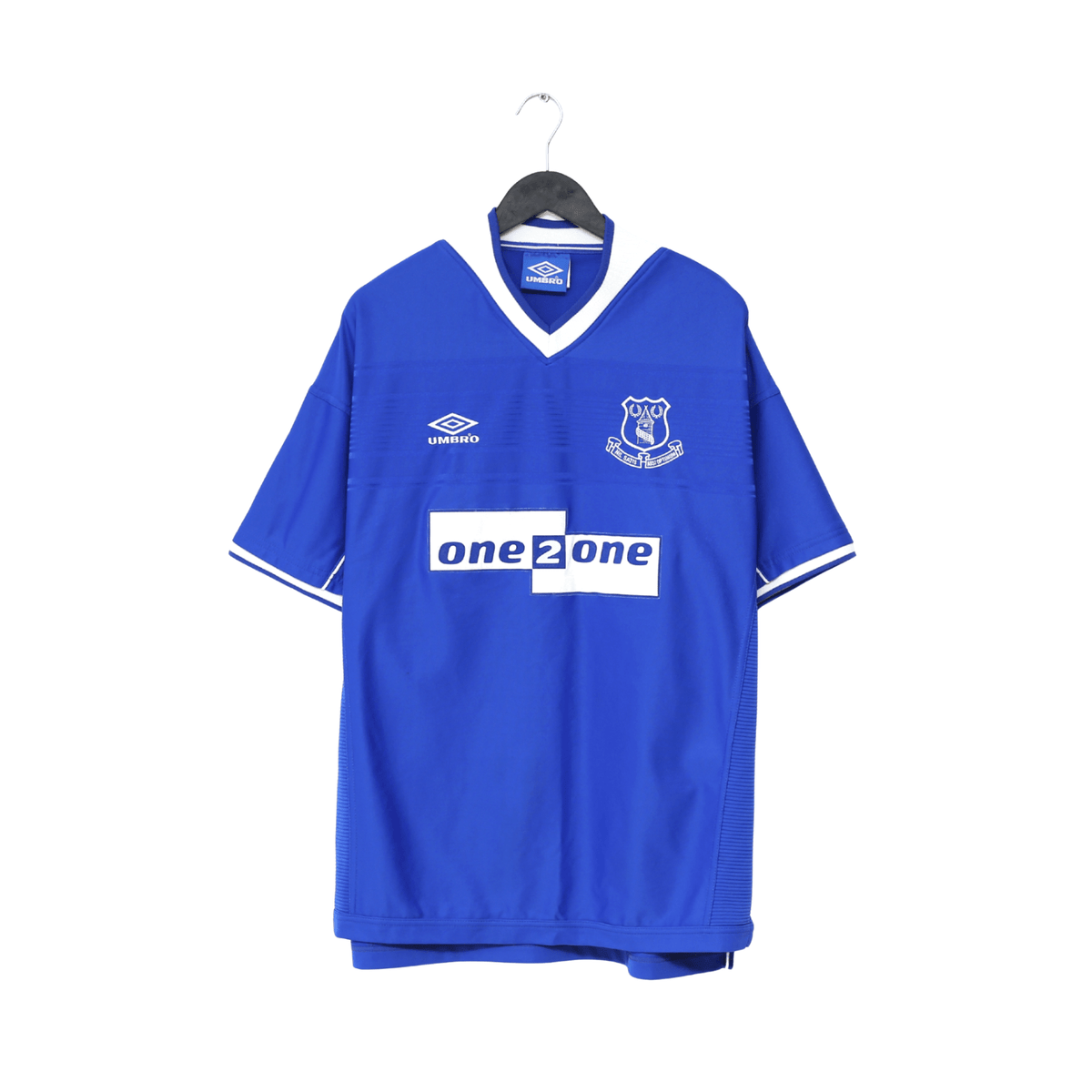 1999/00 CAMPBELL #9 Everton Vintage Umbro Home Football Shirt (XXL)