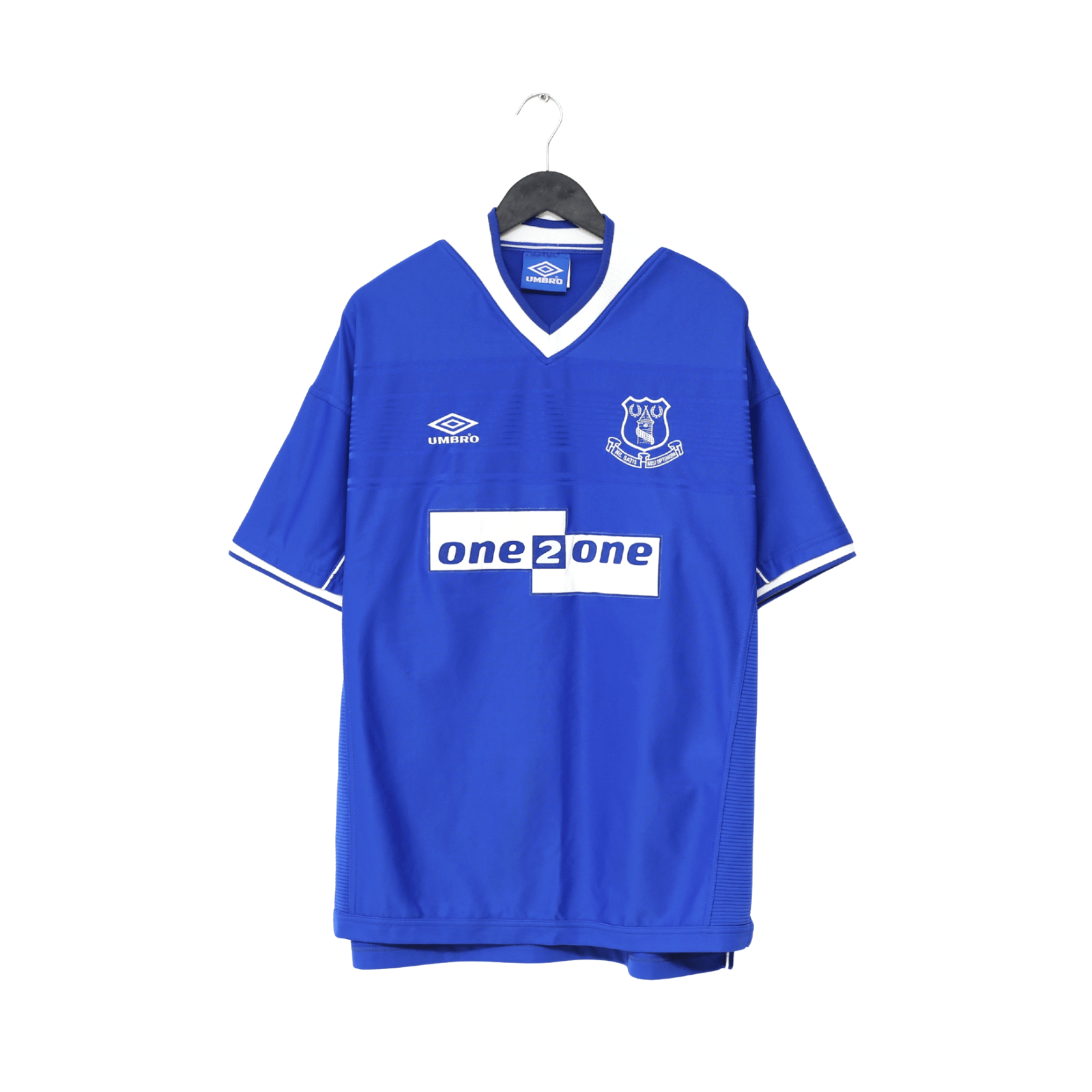 1999/00 CAMPBELL #9 Everton Vintage Umbro Home Football Shirt (XXL)