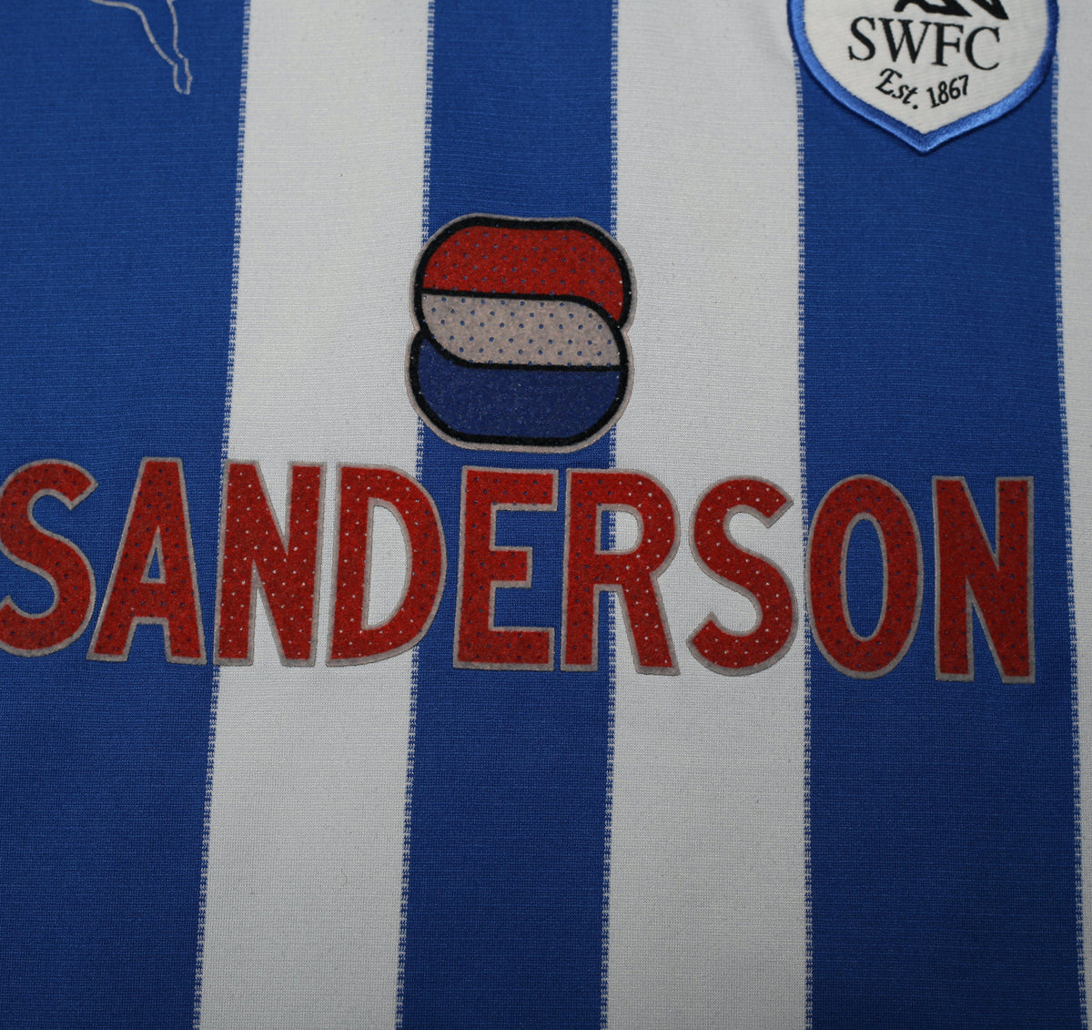 1999/00 CARBONE #8 Sheffield Wednesday Vintage PUMA Home Football Shirt (L)
