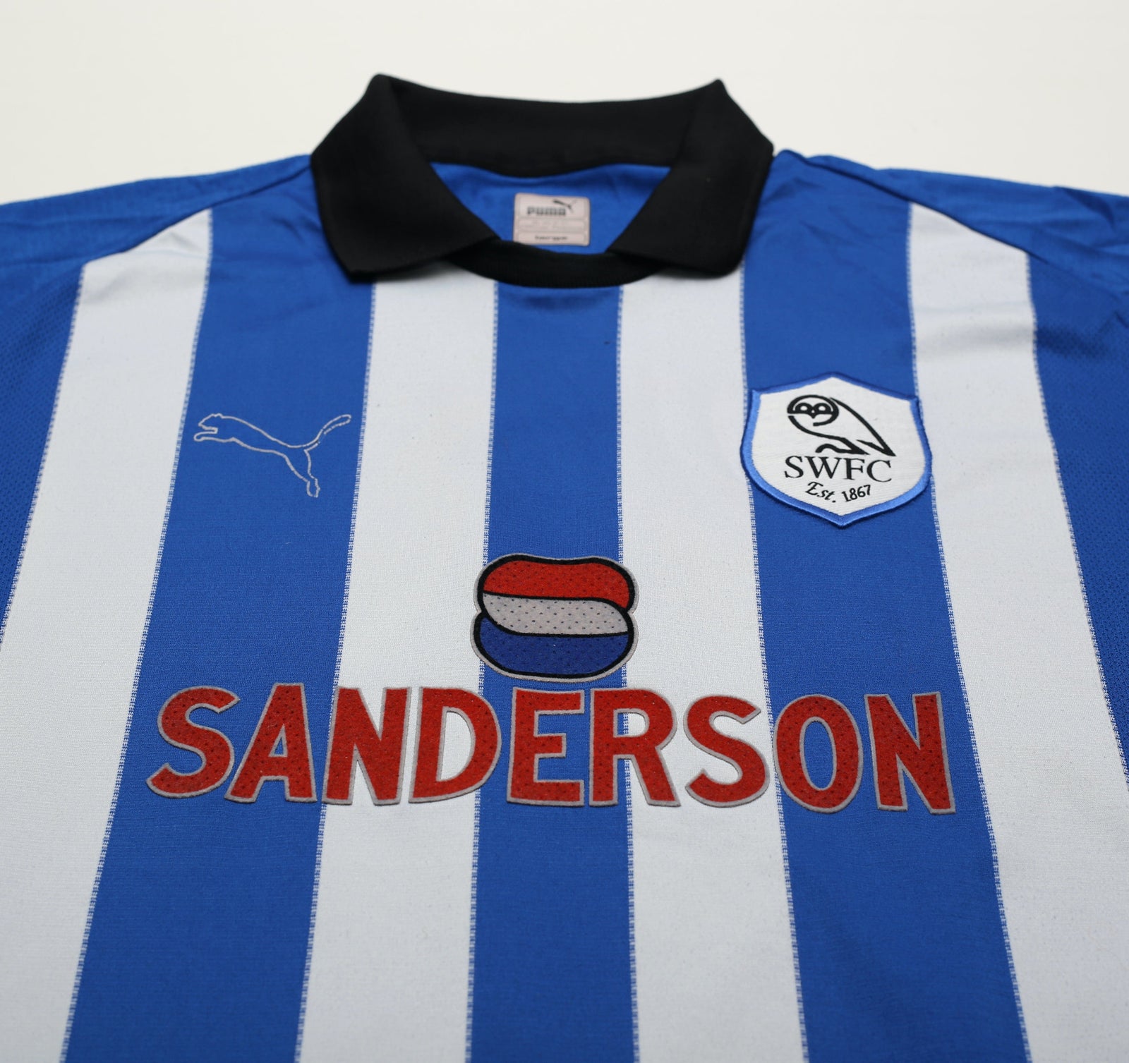 1999/00 CARBONE #8 Sheffield Wednesday Vintage PUMA Home Football Shirt (L)