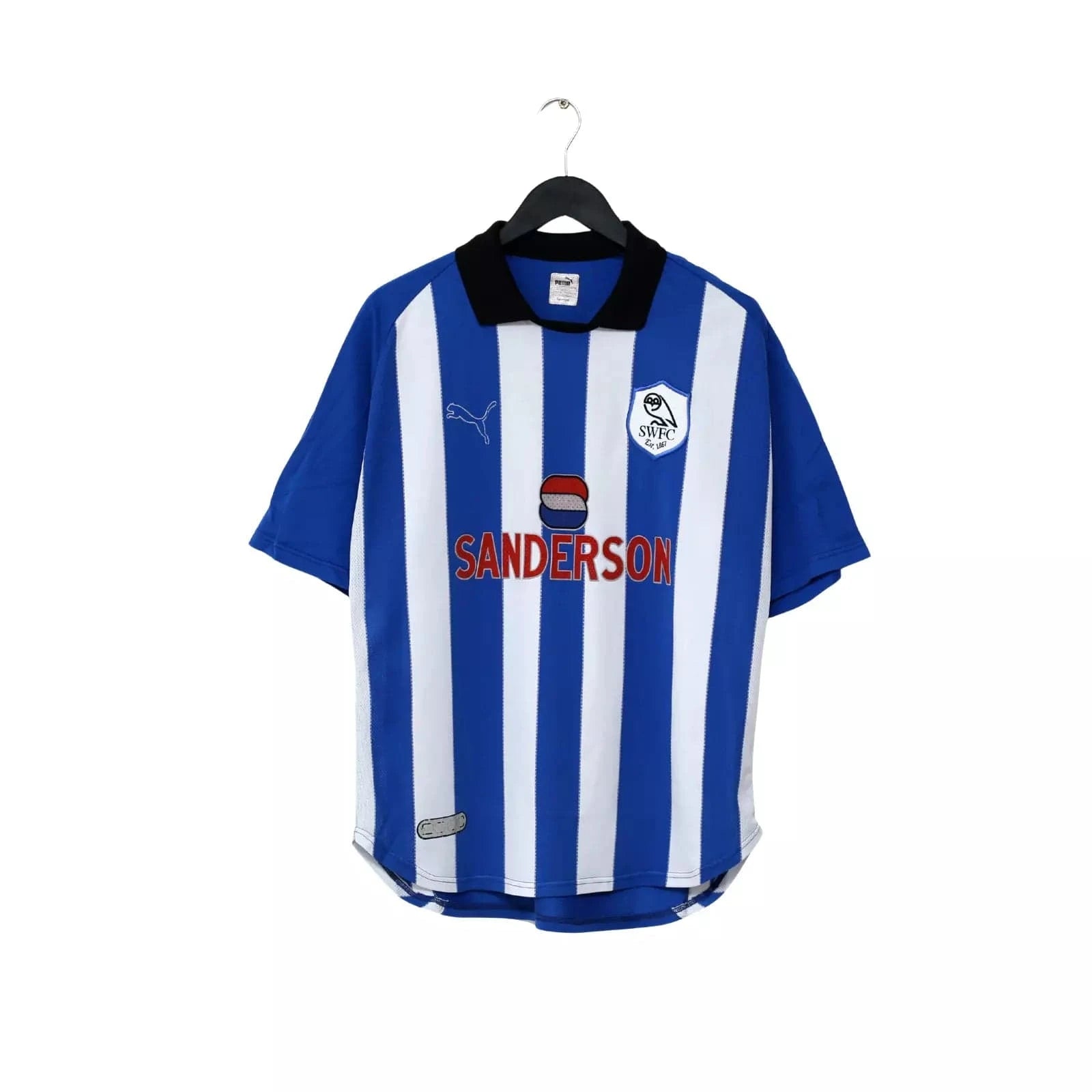 1999/00 CARBONE #8 Sheffield Wednesday Vintage PUMA Home Football Shirt (L)