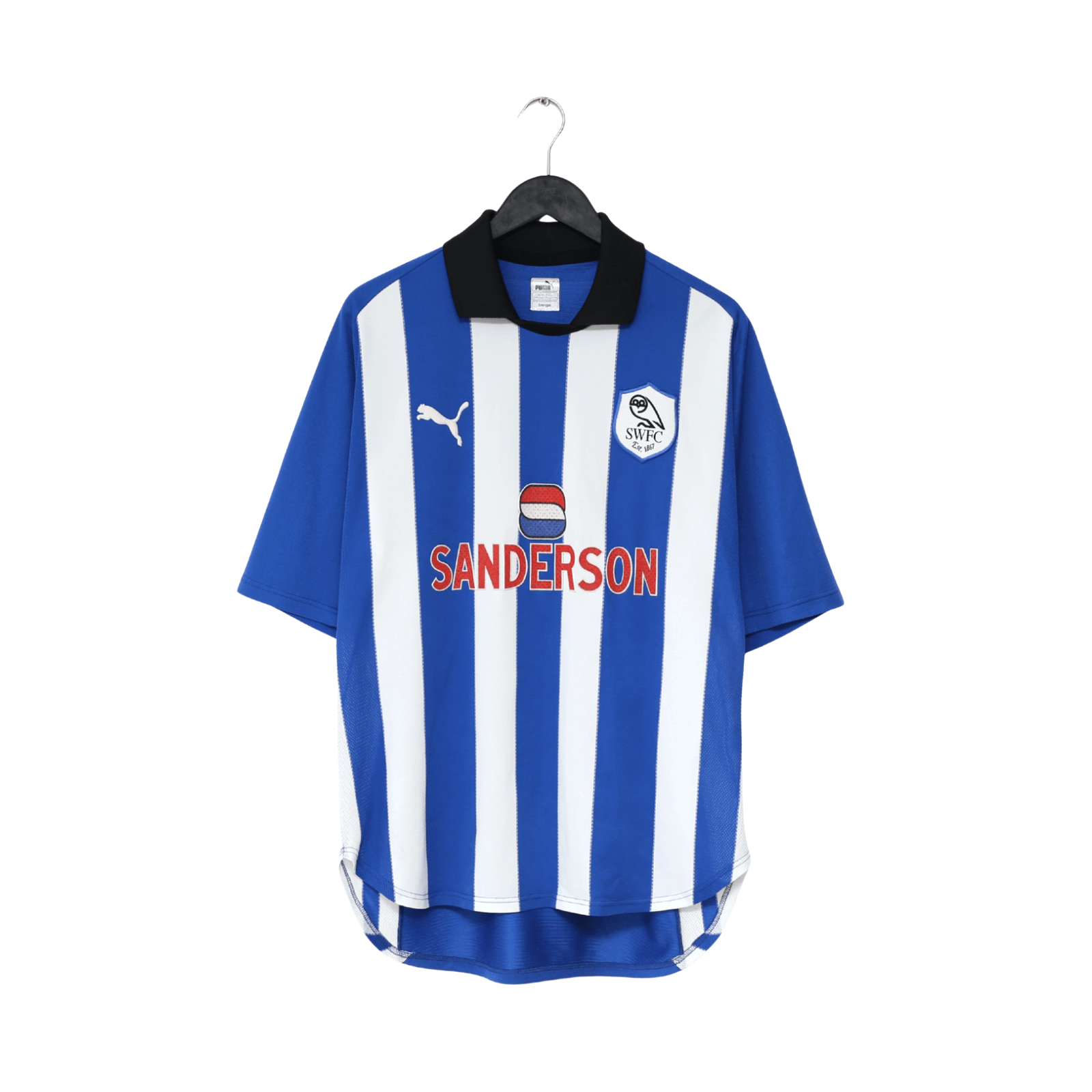 1999/00 CARBONE #8 Sheffield Wednesday Vintage PUMA Home Football Shirt (L)