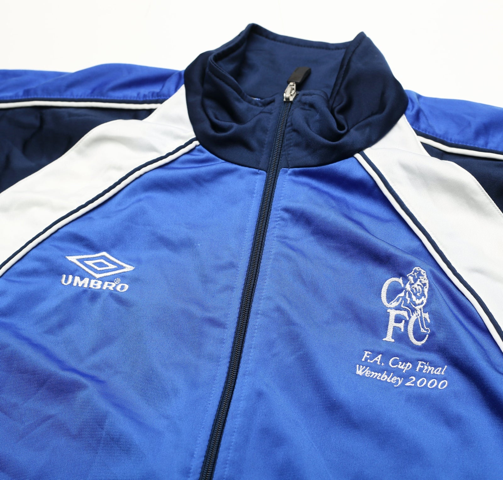 1999/00 CHELSEA Vintage Umbro FA CUP FINAL 2000 Football Track Top Jacket (L)